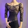Lobe Ropa Interior Sexy Transparente Abertura en la Entrepierna Caliente Hueco Body de Malla Ropa de Dormir Erótica al por Mayor para Hombres