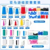 Tapones cónicos de silicona resistentes a altas temperaturas para enmascarar agujeros en componentes metálicos pintados con spray y electroplateados, disponibles en múltiples tamaños y reutilizables.