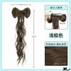 Peruca Rabo de Cavalo Baixo Meio Preso Estilo Chinês com Laço Cabelo Cacheado Feminino Prendedor Pinça Cabeça de Almôndega Placa Enroladora de Cabelo com Laço Rolo de Cabelo Rabo de Cavalo
