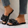 Zapatillas Planas de Punta Cuadrada con Diseño de Mariposa y Flor a la Moda para Mujer 2025 Verano Nuevas Tallas Grandes Sandalias Casuales para Exteriores y Playa para Mujer