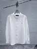 Rl Nuevo Otoño Temprano Raff Estilo Mismo para Hombres y Mujeres Estilo Retro Old Money Logo de Caballo Camisa Holgada de Manga Larga Camisa Oxford Casual