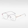 H5804 montura de metal retro para gafas de mujer gafas lisas sencillas gafas de alta calidad para miopía luz azul anti-fábrica al por mayor