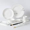 Juego de Vajilla de Porcelana Fina, Vajilla y Combinación de Platos Estilo Chino Nuevo con Borde Plateado para Hotel, Caja para Club de Restaurante, Imprimible