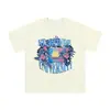 Marca de Nicho de Moda Rhude Verano Nueva Bandera de Corona Streetwear Retro Holgada Camiseta de Cuello Redondo de Manga Corta para Hombres y Mujeres