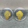 Shenzhen Shuibei Mismo Estilo Oro Puro 999 Tesoro de la Fortuna Aleación Gato de la Suerte Adhesivo Dorado para Teléfono Móvil para Atraer Riqueza Tienda de Oro