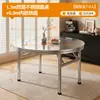Mesa Plegable de Acero Inoxidable para Restaurante, Puesto de Comida al Aire Libre, Uso en Casa, Mesa Redonda Giratoria Portátil, Mesa Plegable Gruesa de Acero Inoxidable