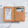 Portatarjetas para Hombre Ultra Delgado Mini Cartera Multifuncional Estuche de Cuero para Licencia de Conducir Ranuras Múltiples para Tarjetas Portatarjetas de Identificación Portatarjetas Anti-Desmagnetización