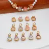 Prata 925 Banhada a Ouro Acessórios Labubu com Contas Miçangas Espaçadoras Acessórios Pulseira Colar Acessórios DIY Pingente Corda Tecida à Mão