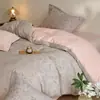 Juego de cuatro piezas de cerámica 100% algodón minimalista ligeramente cepillado de alta gama, algodón puro con un toque vintage y jacquard tridimensional para dormitorio