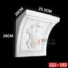 Soporte de Vigas de Yeso Estilo Francés para Arco de Entrada, Arco Decorativo para Balcón con Soporte de Columna Esquinera Ojo de Buey