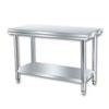 Cozinha de refeitório de dormitório bancada de dupla camada de 1,2/1,5 metros de espessura console de aço inoxidável espesso de dupla camada
