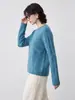 Código europeo transfronterizo ropa nueva para mujer suéter de mohair para mujer cuello redondo tejido de ochos raya vertical suave esponjoso jersey