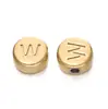 Letras Inglesas de Acero Inoxidable de 7 mm 26 Letras Color Acero Dorado Redondas Recubrimiento al Vacío Accesorios para Collares de Cuentas DIY