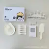 Set de vajilla desechable para pastel, incluye seis piezas, para fiestas de cumpleaños; fabricante de cuchillos, tenedores y platos para pastel; set de caja de regalo