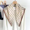 Pañuelo de seda con lunares de anacardo estilo coreano para mujer, pañuelo fino de verano para el cuello, versátil, agradable para la piel, bufanda cuadrada pequeña de gasa de seda suave