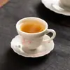 Xícara de chá de cerâmica com flor de cerejeira pintada à mão, conjunto de chá kung fu estilo japonês, xícara individual, xícara do mestre, xícara de degustação