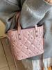 Bolso Cubo Acolchado de Diamantes Brillantes Estilo Coreano para Mujer 2025 Verano Nuevo Estilo de Moda Bolso de Hombro Bolso Cruzado de Alto Valor