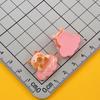 Capibara de Animal de Dibujos Animados Luminoso Transparente con Flor Mochila Sosteniendo Pasador de Pelo Naranja Cuerda para el Cabello Hebilla de Zapato Accesorios de Resina DIY