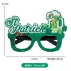 Gafas de Decoración Trébol Irlandés St. Día de San Patricio Fiesta Disfraz Accesorios para Fotos Gafas de Enano Verde Marco