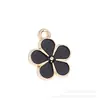 Serie Negra Accesorios de Aleación con Goteo de Aceite Combinación Colgante DIY Cadena Hecha a Mano Collar Pendientes Llavero Colgante de Joyería