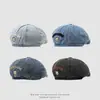 Boina de Mezclilla para Niños Estilo Coreano Oso de Dibujos Animados Lindo Gorra Frontal Otoño Nuevo Sombrero Infantil Venta al por Mayor Transfronterizo