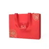 Bolsita de joyería roja brillante para bodas y compromisos, bolsa para recuerdos de boda, bolsa para regalos de agradecimiento de boda de papel texturizado