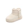 Botas de Nieve de Cuero para Niños Impermeables Cálidas de Algodón 2025 Otoño e Invierno Nuevo Estilo Botas Cortas Engrosadas para Niños y Niñas Zapatos de Algodón de Exportación