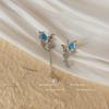 Pendientes de flor de mariposa con borlas degradadas, pendientes de verano dulces, frescos y sexys para chicas, pendientes de temperamento frío y alto, pendientes de nicho de alta gama para mujeres