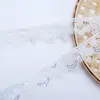 Cinta de Encaje de Lentejuelas Blanco Bordado Calado Borde de Falda de Vestido de Boda Accesorios Decorativos de Encaje Decoración de Tela para el Hogar