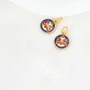 Guochao Shajin Gota de Óleo Antigo Queimado Azul Pingente da Sorte Pulseira DIY Joias Pingente Cloisonné Acessórios