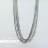 Colar de Contas Redondas Multicamadas de Metal de Alta Qualidade Estilo Europeu e Americano Personalidade Exagerada Corrente para Clavícula Corrente de Colar Sexy Elegante
