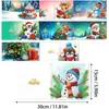 Tarjetas de Felicitación Navideñas Populares Transfronterizas Multiserie Hechas a Mano con Diamantes Juego de 9 Piezas con Sobres Pegatina de Diamante Dibujos Animados Juego de 6 Piezas