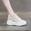 Zapatillas Chunky de Plataforma para Mujer con Aumento Oculto de Altura, Malla Transpirable, Suela Gruesa, Modelo Popular para el Verano de 2026, Zapatos Deportivos de Malla para Mujer, Tenis Blancos