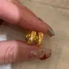 Pendientes Elegantes y Lujosos de Espiga de Trigo con un Toque de Alta Gama, Accesorios de Moda Retro Cepillados de Nicho, Pinzas para Orejas Únicas Compactas y Versátiles