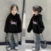 Sudaderas con Capucha de Terciopelo Estampadas para Niños y Niñas, Niños Medianos y Grandes, Otoño e Invierno Nuevas Versátiles Lindas Sudaderas con Estampado de Cachorro