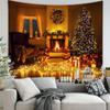 Decoración para el hogar estilo europeo y americano Fondo de tela para árbol de Navidad Diseño de dormitorio Revestimiento de pared Explosión de Amazon Tela colgante para chimenea de Navidad