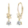 Tk Transmisión en Vivo Venta al por mayor Transfronteriza Pendientes de Flor de Plata de Ley S925 con Moissanita para Mujer, Pendientes de Lujo de Gama Alta, Aretes de Moda