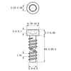 Tornillos Autorroscantes de Acero Inoxidable 304, Tornillos Autorroscantes de Cabeza Cilíndrica Cabeza Cóncava Hexagonal, Tornillos Autorroscantes de Cola Plana, Colección Completa