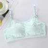 Ropa interior para estudiantes mujeres, Camisola fina estampada anti-exposición para niñas en desarrollo, Sujetador ajustable para estudiantes de secundaria, Estilo universitario
