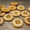 Botones de Fruta Naturales Puros Estilo Retro Desgastado Chaqueta Cortavientos Suéter Cárdigan Botones Hechos a Mano DIY Botones Decorativos de Encaje