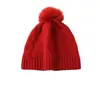 Gorro casual estilo coreano, gorro de cachemira tejido, gorro con pompón, gorro grueso de punto trenzado para otoño e invierno, gorro tipo beanie, gorro para clima frío