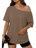 Fabricantes Europeos y Americanos de Ropa se Especializan en Comercio Exterior Transfronterizo y Suministran Exclusivamente Camisetas de Mujer sin Hombros, Tops Más Vendidos de Amazon Tk