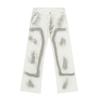 Mtlclothes Roupa Masculina Estilo Coreano Personalidade de Nicho Desgastado Rasgado Jeans de Perna Reta Solto Casual Tendência