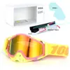 Set de Casco de Motocicleta Clásico en Stock, Gafas Todoterreno, Gafas de Exterior a Prueba de Viento, Gafas de Esquí UV, Gafas de Montar