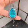 2023 wish transfronterizo nuevo moda retro europea y americana collar con colgante azul marino pendientes traje de gota de agua para mujer