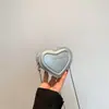 Mini Corazón de Amor Personalizado Cadena de Metal Bolso Pequeño Moda Europea y Americana Celebridad de Internet Bolso de Cadena Bolso Cruzado