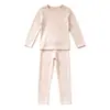 Conjunto de ropa interior térmica de algodón Lycra con cuello bajo personalizado para niños, conjunto de ropa interior para jóvenes