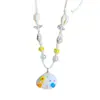 Collar de Cadena para Clavícula con Cuentas de Estrella de Mar Dopamina para Mujer Estilo Vacaciones de Verano en la Costa Collar Exquisito Versátil para el Día a Día