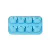 Molde de Hielo Creativo DIY Patrón de Dibujos Animados Silicona Grado Alimenticio Molde Doméstico Ocho Compartimentos Color Puro Cubito de Hielo Casero Helado