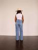 Jeans de dama largos de fábrica directos de Amazon, cintura alta, rotos, con deshilachados, de venta, estilo europeo y americano, cómodos, pantalones de pierna ancha